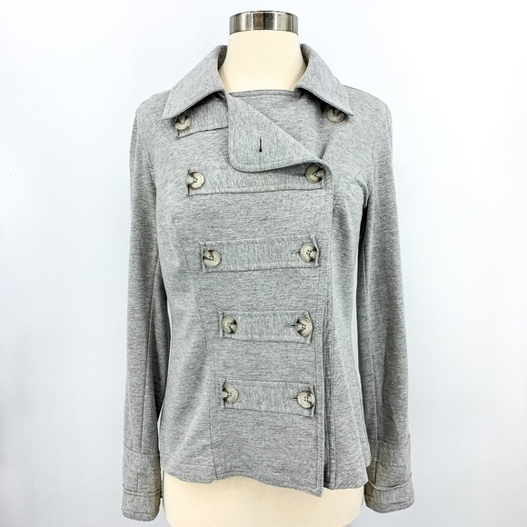 CAbi Jackets & Blazers - 🎉CAbi Heather Gray Jersey Knit Button Up Jacket